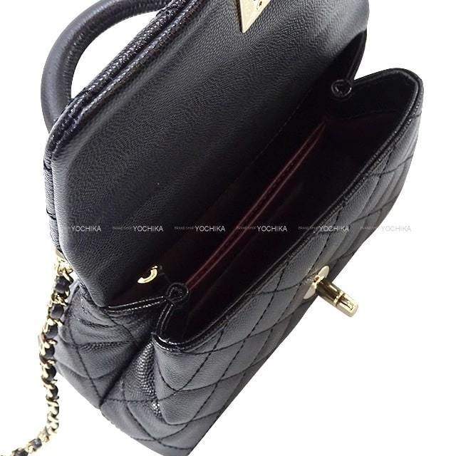 CHANEL ショルダーバッグ　トップハンドル　マトラッセ　シャネル　正規品 CHANEL 2WAY ミニ チェーン ショルダーバッグ トップハンドル