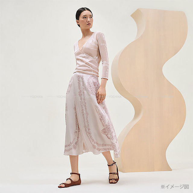 2025年春夏 HERMES エルメス ロングスカート フレア ブリッドドゥガラ 