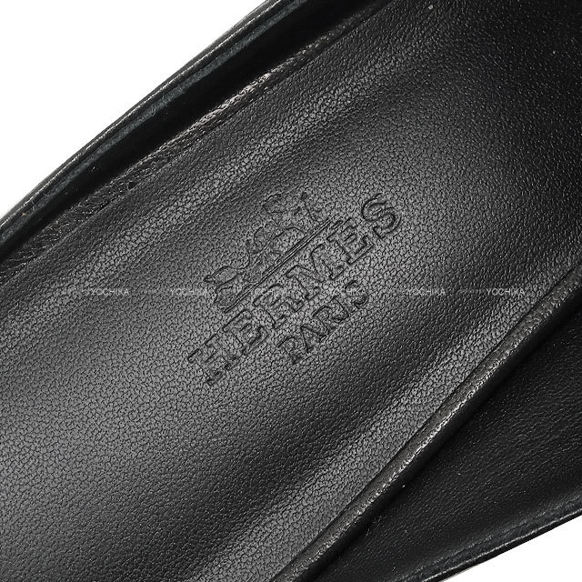 HERMES エルメス ミュール グローリー40 サンダル 黒 (ブラック