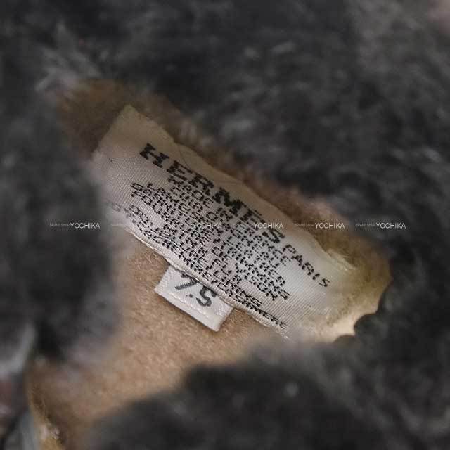 HERMES エルメス 手袋 カデナ グローブ プリンセス 黒 (ブラック