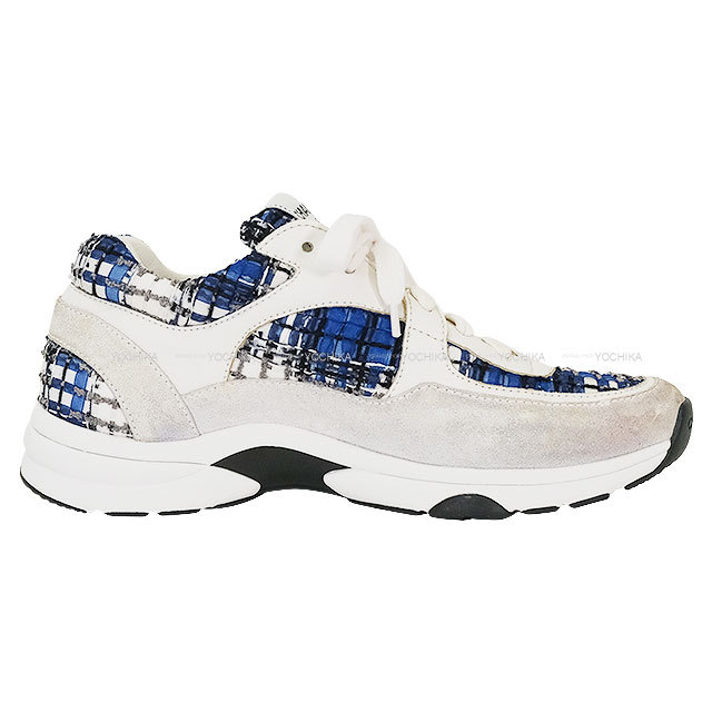 渋谷並木橋店】CHANEL シャネル スニーカー ココマーク 24P 白/ブルー  