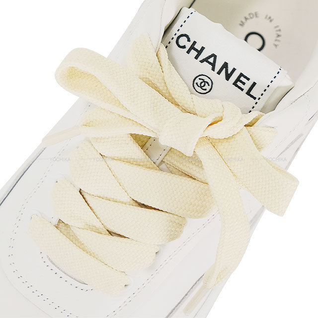 レアCHANEL スニーカー 白 マトラッセ ココマーク miki lisa様専用 CHANELココマーク レザーファブリック