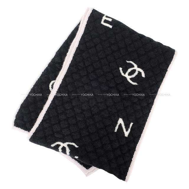 CHANEL マフラー リバーシブル　グレー/ホワイト　ロゴ 2024年秋冬 CHANEL シャネル マフラー リバーシブル ココマーク