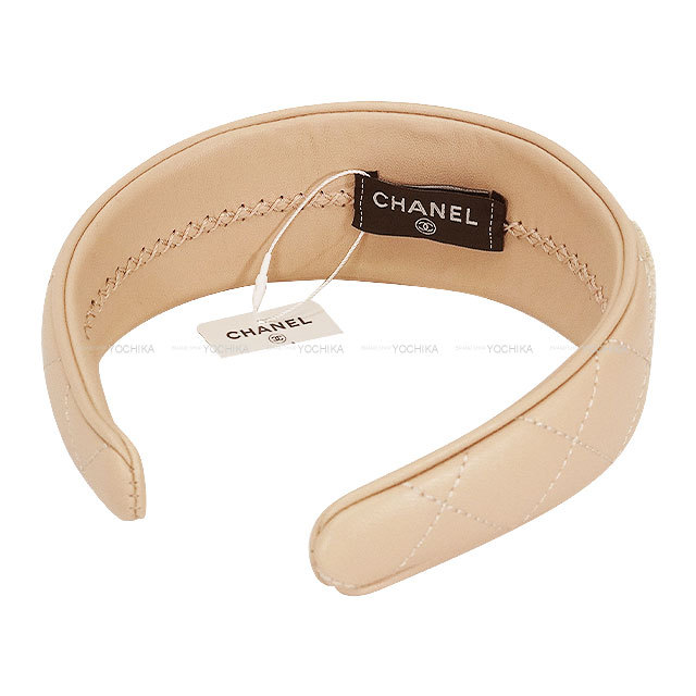 CHANEL シャネル ロゴ マトラッセ ラムスキン カチューシャ CHANEL シャネル カチューシャ ヘアアクセサリー マトラッセ