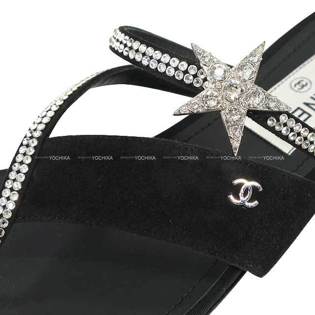 CHANEL シャネル サンダル ココマーク スター ラインストーン 希少 2022年春夏 CHANEL シャネル サンダル ココマーク トング ライン
