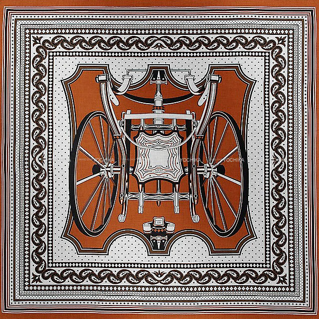 2024年 秋冬 HERMES エルメス スカーフ カレ140 四輪馬車の車輪  