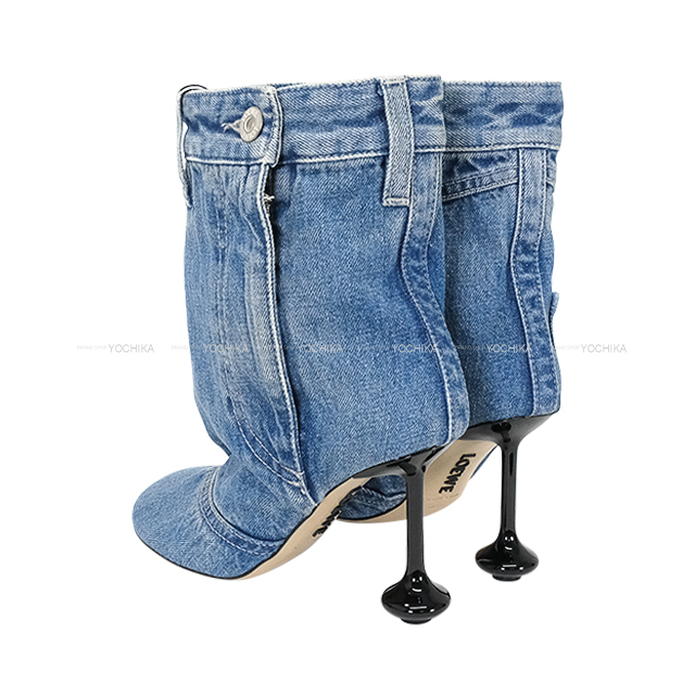 2025年春夏 LOEWE ロエベ ブーツ トイ パンタ 90 アンクル ブルー