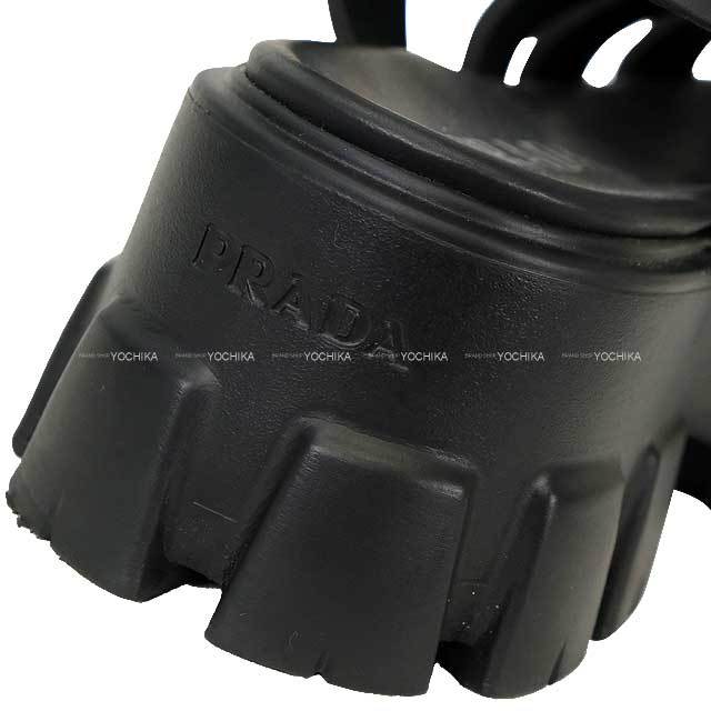 売り切り【新品未使用】PRADA サンダル　ブラック　厚底サンダル　直営店 PRADA＊Soft padded nappa leather sandals サンダル＊送料込 (PRADA