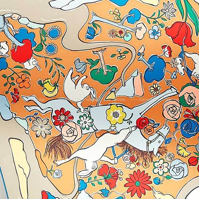 エルメス カレ90 千と一のウサギ HERMES - 値下げ！エルメス 2023秋冬 カレ90 《千と一のウサギ
