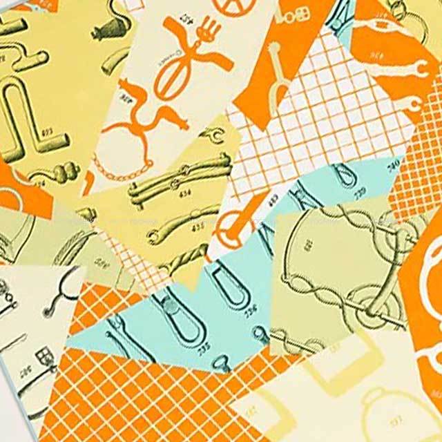 2023年春夏 HERMES エルメス スカーフ カレ70 レプティパピエ ジョーヌ