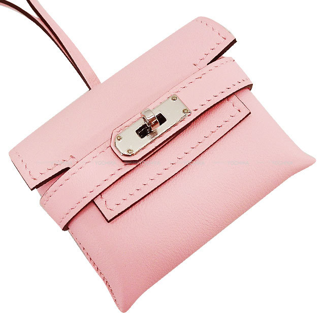 HERMES エルメス バッグチャーム ケリーフェスティバル ローズ
