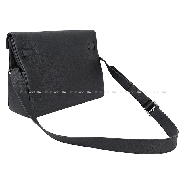 HERMES エルメス ショルダーバッグ ケリー メッセンジャー GM 黒