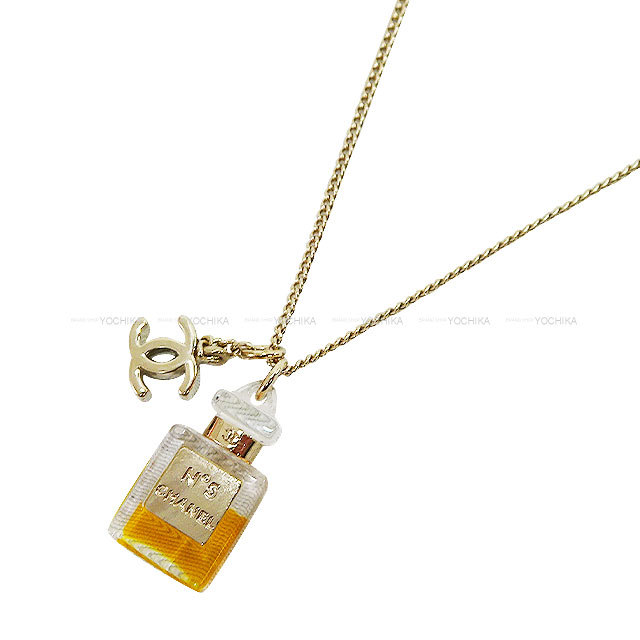 CHANEL シャネル ネックレス No.5 香水 パフューム ボトル モチーフ 黒 