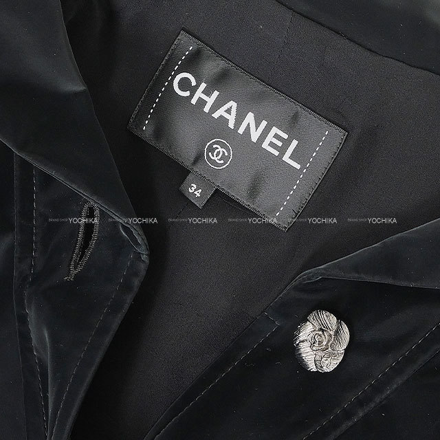 ポーちゃん★CHANELシャネル★カメリアコサージュ黒ブラック絹シルク 中古・古着通販】CHANEL (シャネル) カメリアコサージュ