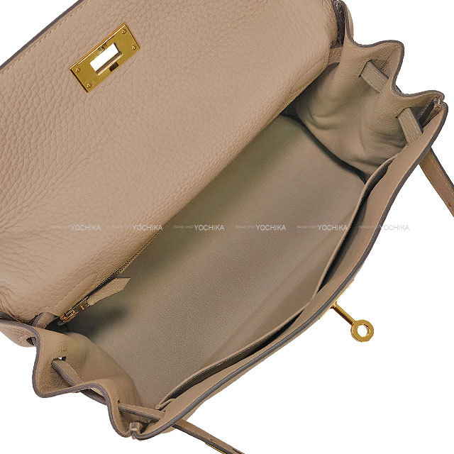 希少品エルメス ケリー28内縫いトリヨンクレマンスエトゥープ金具C刻印 中古・古着通販】HERMES (エルメス) ケリー28/内縫い/シルバー金具