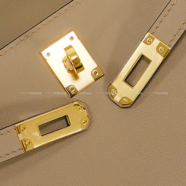HERMES エルメス ハンドバッグ ポシェットケリー ベージュマルファ