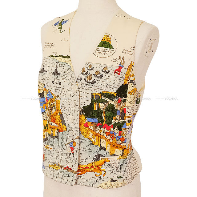 HERMES エルメス ベスト ヴィンテージ ポケット モンサンミッシェル