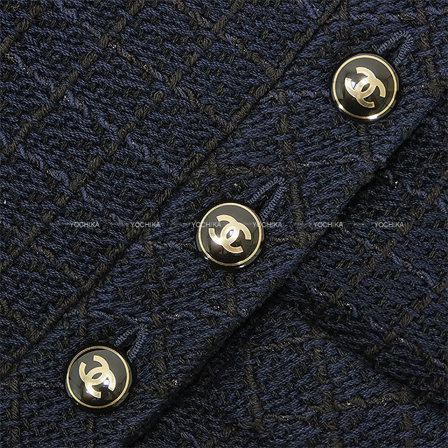 渋谷並木橋店】CHANEL シャネル ノーカラージャケット 23P ココボタン