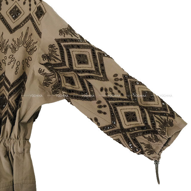 HERMES エルメス ワンピース ドレス ROBE PRAIRIE BRODEE マロン