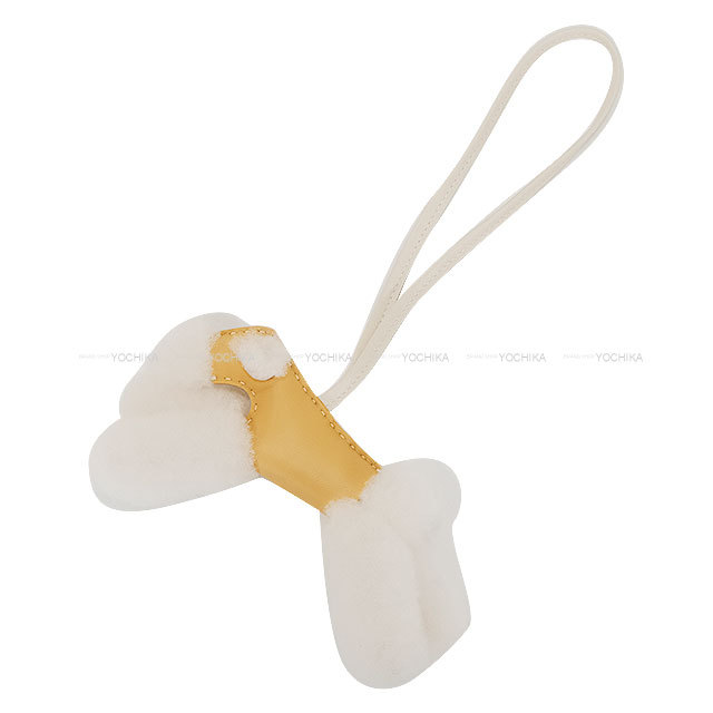 HERMES エルメス バッグチャーム バディ 犬 パイユ/クレ/ナチュラル