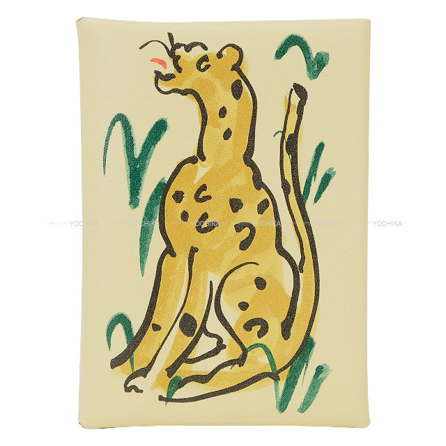 HERMES エルメス カードケース カルヴィ デュオ スプリング パンサー