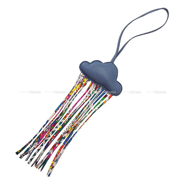 「HERMES」エルメス　バックチャーム　プティアッシュ　馬　ブルージーン HERMES」エルメス バックチャーム プティアッシュ 馬 ブルー