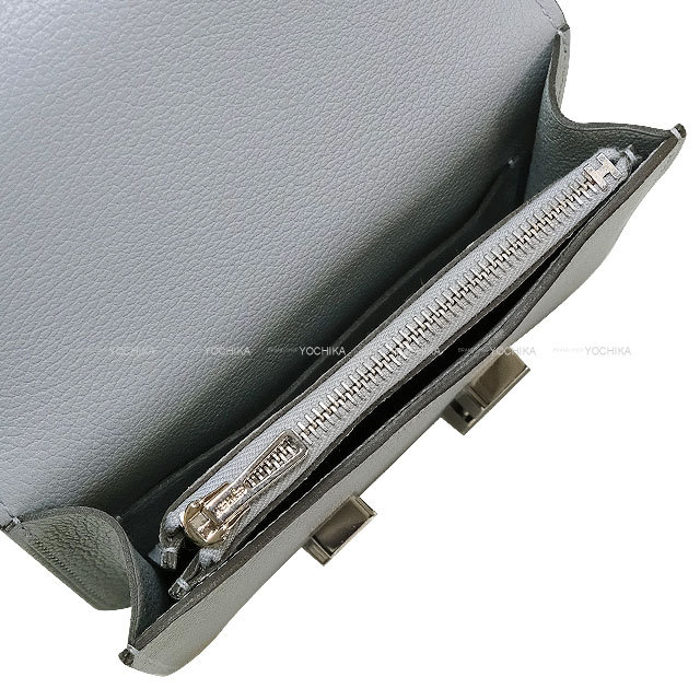 HERMES エルメス 財布 グレナン ブルーグラシエ×シルバー金具 HERMES - HERMES エルメス 財布 グレナン ブルーグラシエ×シルバー金具