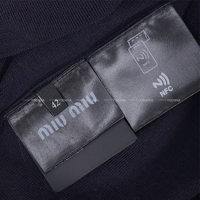 渋谷並木橋店】Miu Miu ミュウミュウ タンクトップ ロゴ ニット ブルー