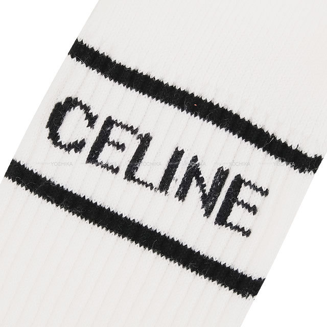 渋谷並木橋店】CELINE セリーヌ ロゴ ソックス #M 白 (ホワイト