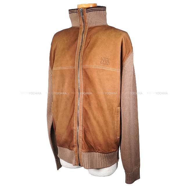 渋谷並木橋店】Miu Miu ミュウミュウ カーディガン ウール レザー