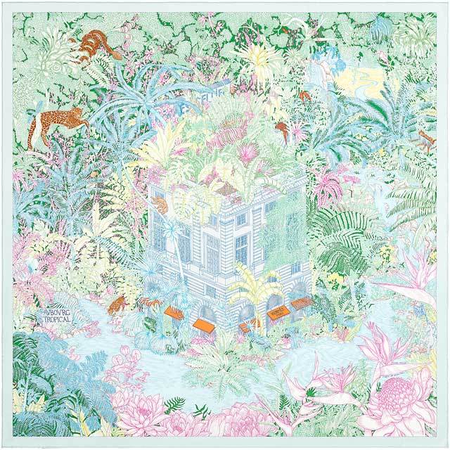 2021年春夏 HERMES エルメス スカーフ カレ90 フォーブル・トロピカル
