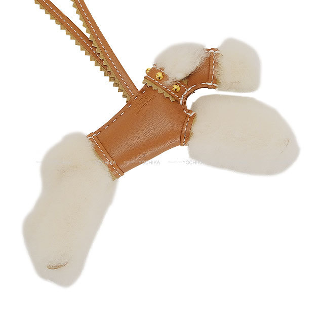 【新品未使用】エルメス バディチャーム 犬 ゴールド HERMES エルメス バッグチャーム バディ 犬 スタッズ 首輪付