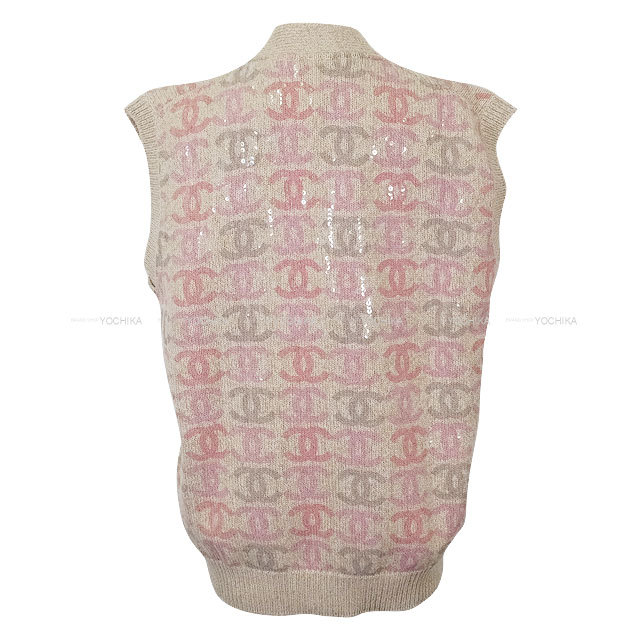 22/23 秋冬 CHANEL シャネル ベスト ニット ココマーク スパンコール