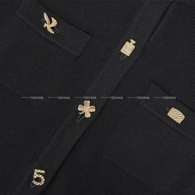 2022年 CHANEL シャネル カーディガン ロング アイコン ココボタン 黒