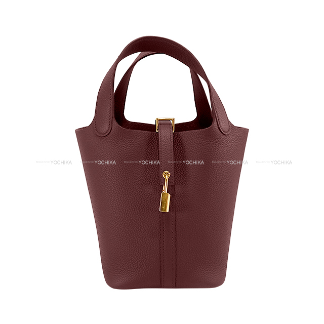 HERMES エルメス ハンドバッグ ピコタンロック 18 PM ボルドー