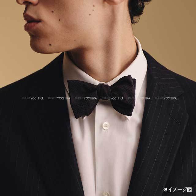 Hermès ブラック ボウタイ HERMES エルメス ボウタイ ファソネ アップサイド ダウン 黒