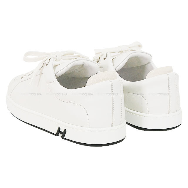 HERMES エルメス スニーカー レディース キッド 白 (ホワイト)/黒