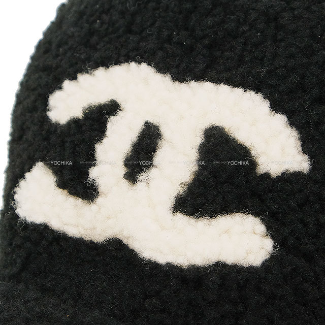 2025年 秋冬 CHANEL シャネル キャップ ボア ココマーク 黒 (ブラック