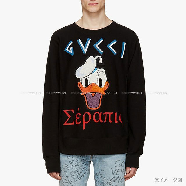 2021年 秋冬 GUCCI グッチ スウェット ディズニー ドナルドダック 黒