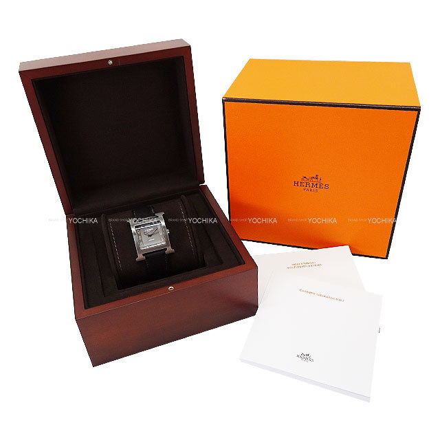 HERMES エルメス 腕時計 メンズ 自動巻き Hウォッチ 34mm HH5.841 黒