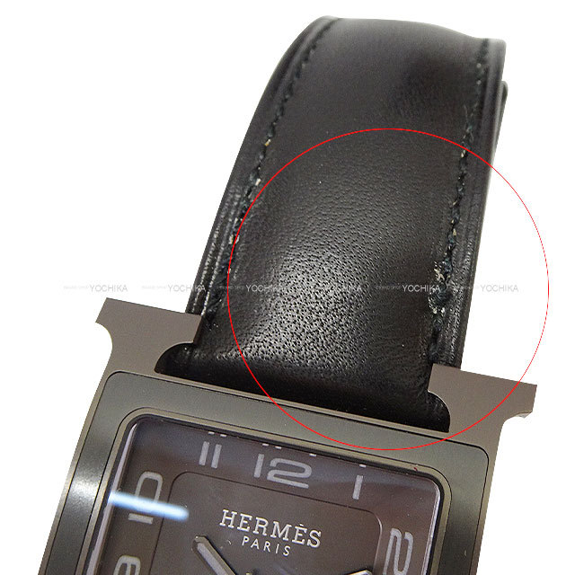 HERMES エルメス 腕時計 メンズ 自動巻き Hウォッチ 34mm HH5.841 黒