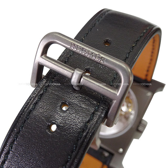 HERMES エルメス 腕時計 メンズ 自動巻き Hウォッチ 34mm HH5.841 黒