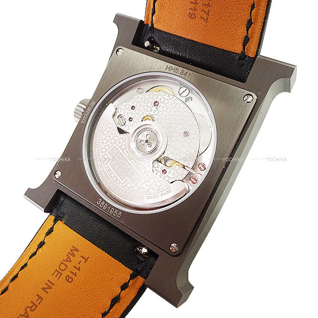 HERMES エルメス 腕時計 メンズ 自動巻き Hウォッチ 34mm HH5.841 黒