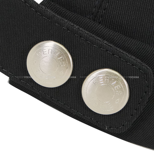 HERMES エルメス ベレー帽 ベレー ヘクター クルードセル ボタン付 黒