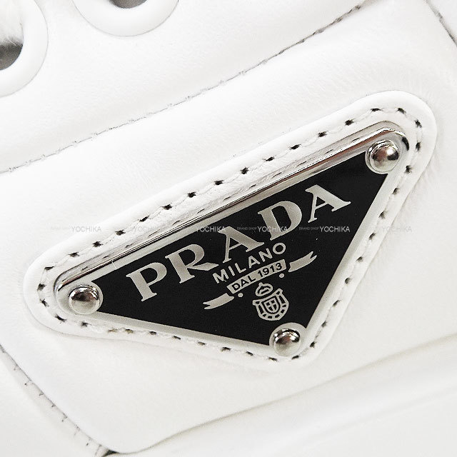 PRADA プラダ スニーカー モノリス 厚底 ロゴプレート 白 (ホワイト