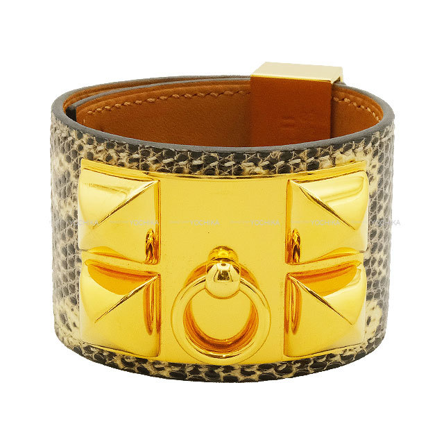 HERMES エルメス ブレスレット コリエドシアン #T2 オンブレ リザード
