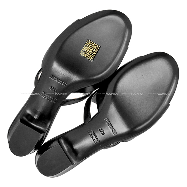 HERMES エルメス サンダル レディース キャンディ 黒 (ブラック