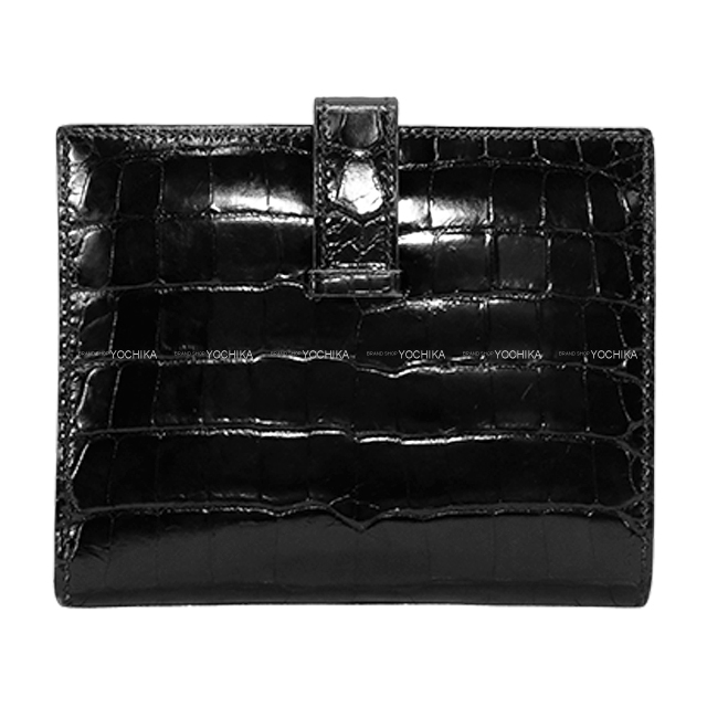 渋谷並木橋店】HERMES エルメス 二つ折り財布 ベアンコンパクト 黒