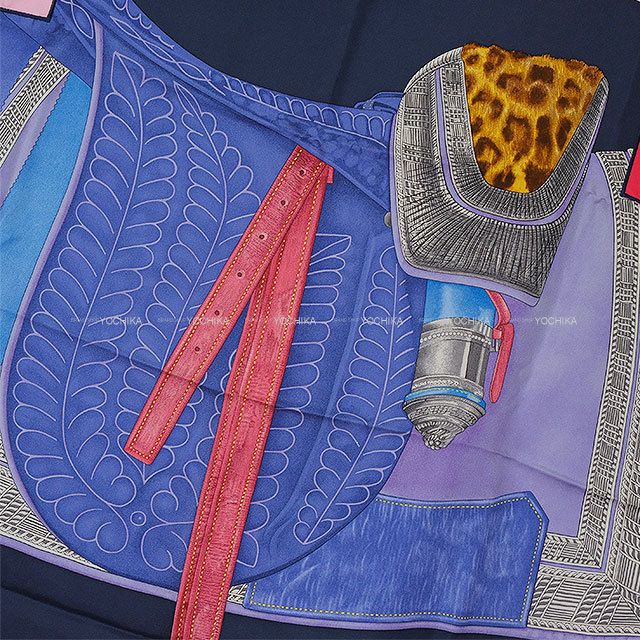 HERMES エルメス スカーフ カレ90 士官鞍の礼装 エクスリブリス付