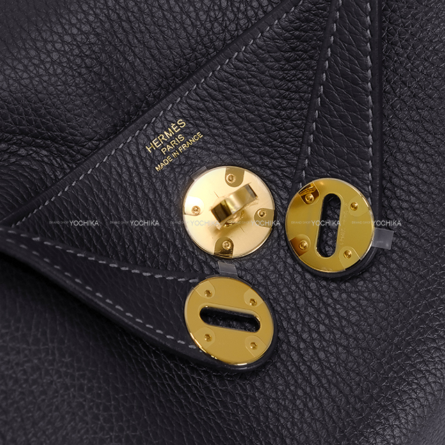 エルメス HERMES リンディ26 K刻 ブラック ゴールド金具 トリヨンクレマンス レディース ショルダーバッグ エルメス HERMES リンディ26 K刻印 (2025年製) ブラック ゴールド金具